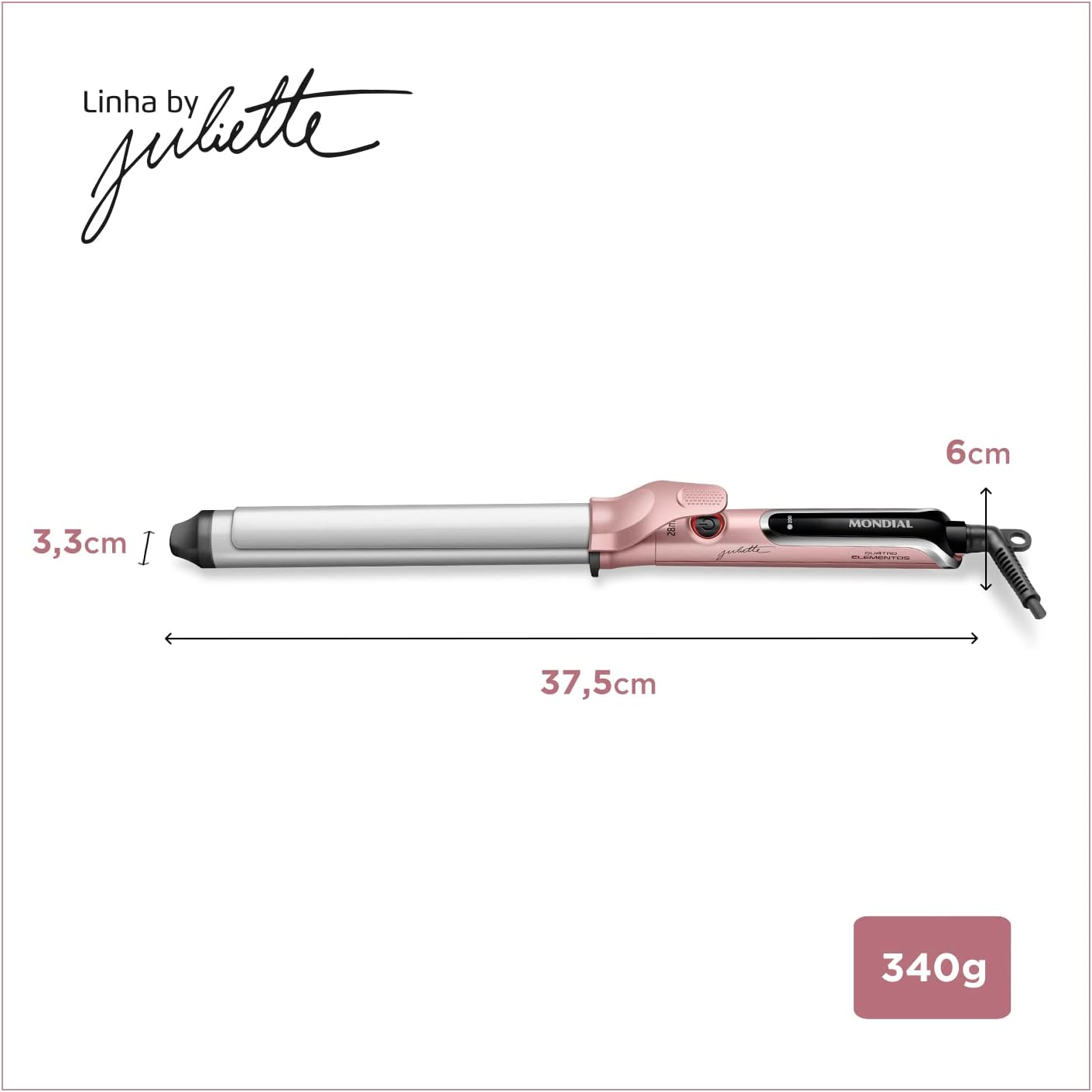 Modelador de Cachos By Juliette, Mondial, Verde Oliva, 70W, Bivolt - MC-JU-02