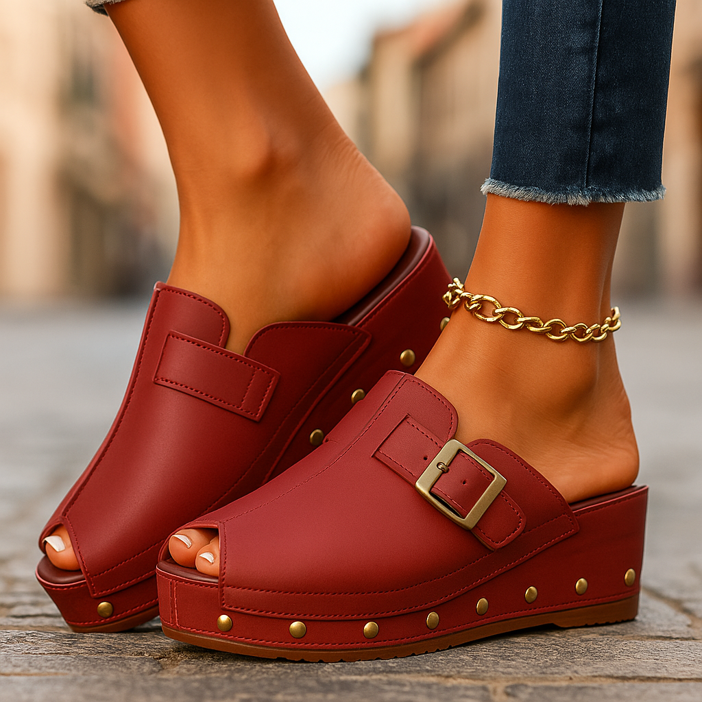 Serelina Buckle Slides
