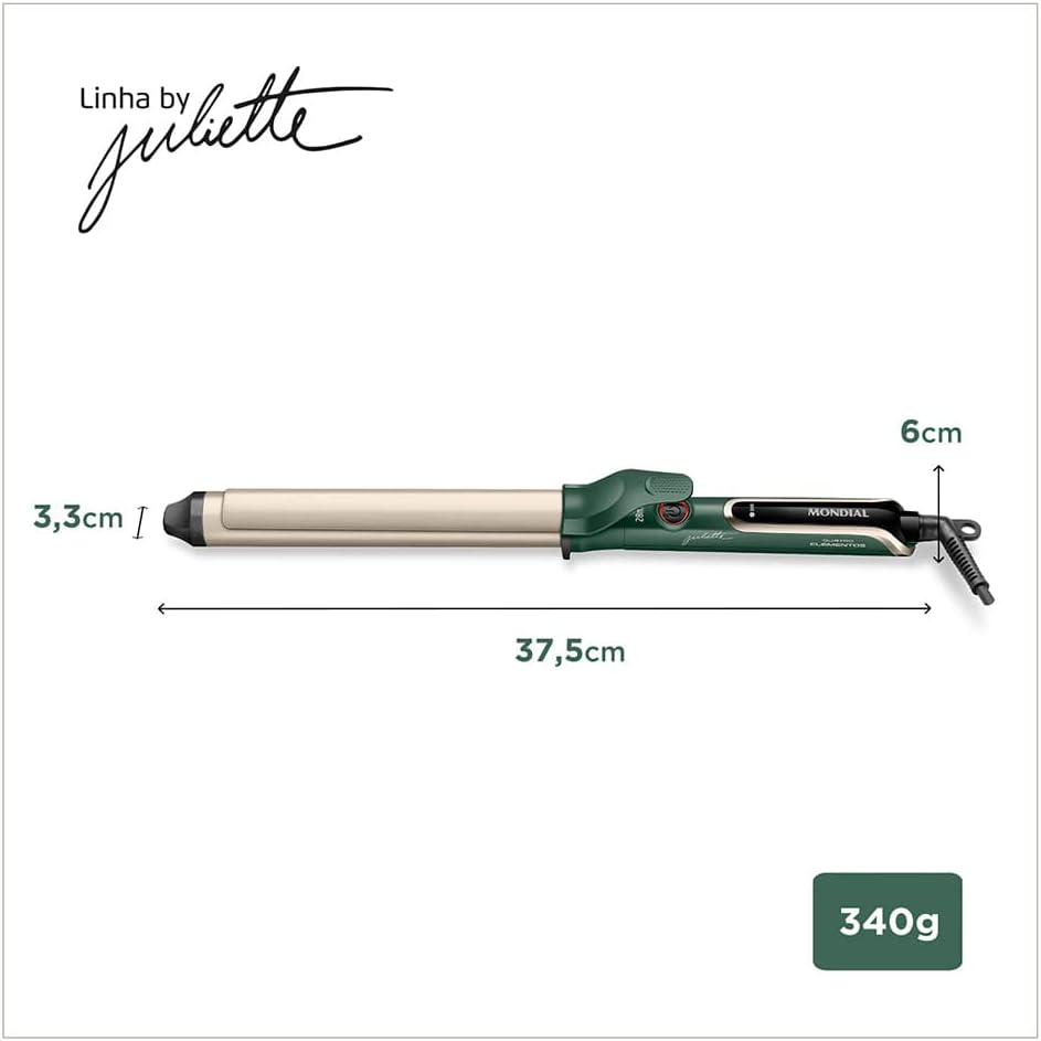 Modelador de Cachos By Juliette, Mondial, Verde Oliva, 70W, Bivolt - MC-JU-02