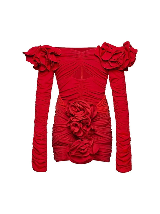 Swimsuit Set with 3D Floral Detail