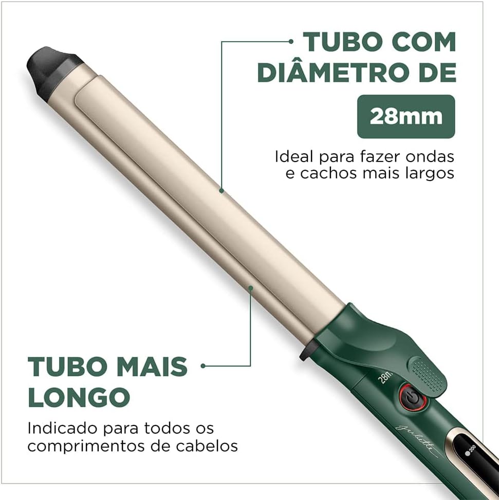 Modelador de Cachos By Juliette, Mondial, Verde Oliva, 70W, Bivolt - MC-JU-02