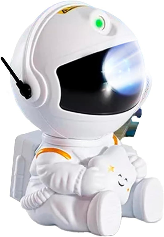 Luminária Projetor Galáxia Mini Astronauta LED com 3 Cores Decoração Infantil
