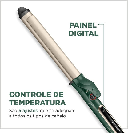 Modelador de Cachos By Juliette, Mondial, Verde Oliva, 70W, Bivolt - MC-JU-02