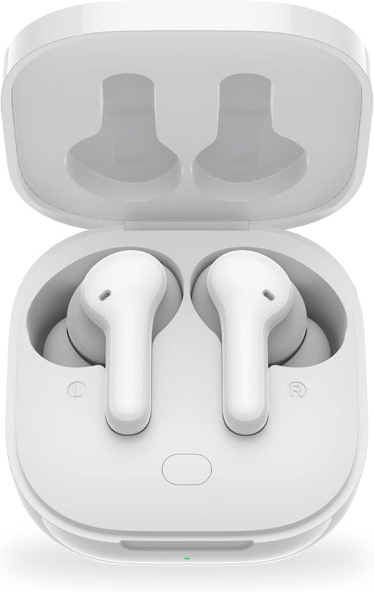 Qcy Fone De Ouvido Sem Fio T13 TWS Bluetooth 5.1 Com 4 Microfones Controle De Toque IPX5 À Prova d'Água 40 Horas De Tempo De Reprodução, Branco
