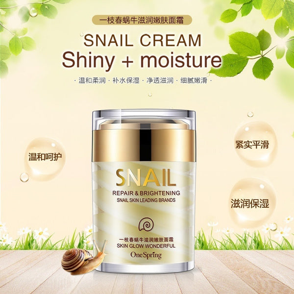60g OneSpring Natural Snail Cream Facial Moisturizer Face Cream Whitening Ageless Anti Wrinkles Lifting Facial Firming Skin Care
