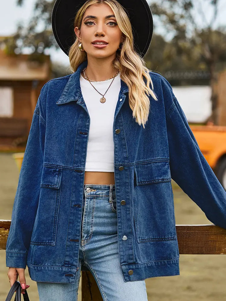 Casaco de Ganga Vintage Oversized