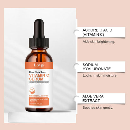 Vitamin C Face Serum, Antioxidant Hydrating Serum for Dull Skin, Daily Nourishing &amp; Smoothing Facial Serum, 1 Fl Oz