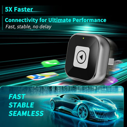 Adaptador CarPlay sem fio para iPhone – Design Mini USB, Plug & Play, conexão automática, converte com fio para CarPlay sem fio em segundos, compatível com iOS 10+ (atualização 2025) para carros 2016+