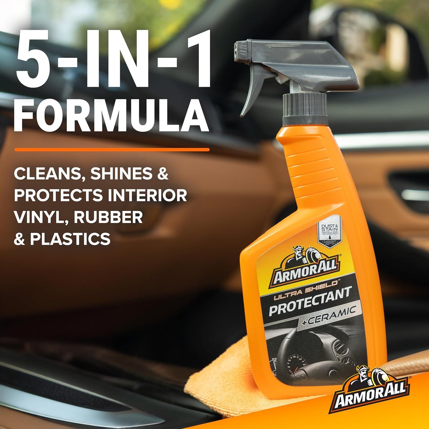 Armor All Spray protetor Extreme Shield, limpador interno de carro com proteção UV contra rachaduras e desbotamento, 40 ml