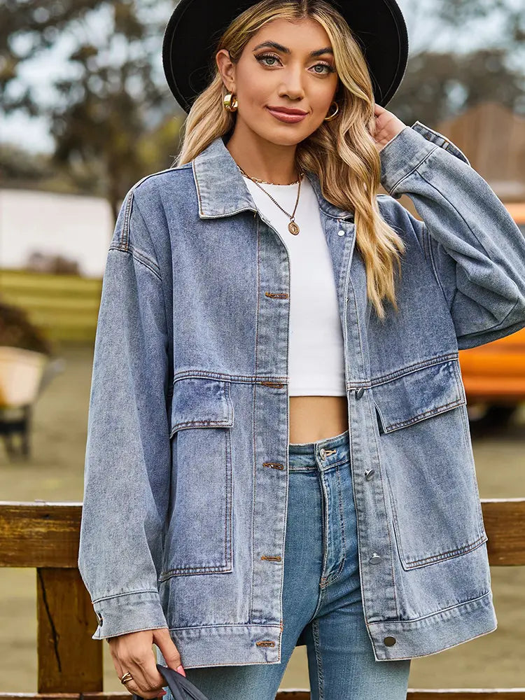 Casaco de Ganga Vintage Oversized