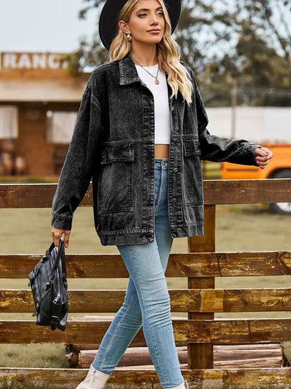 Casaco de Ganga Vintage Oversized