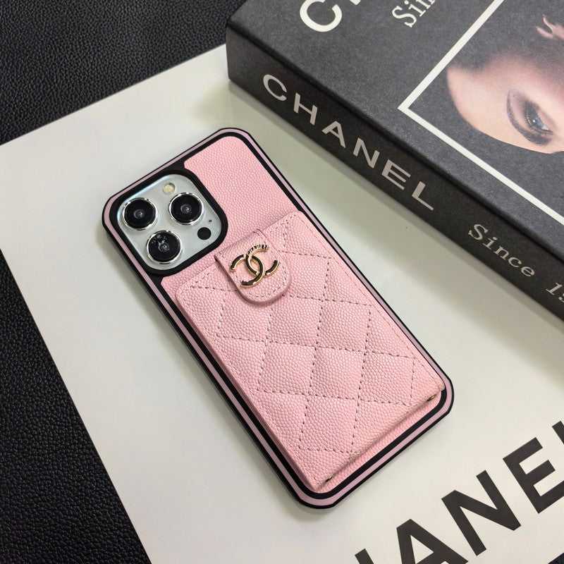 Capa de couro CC Crossbody para iPhone