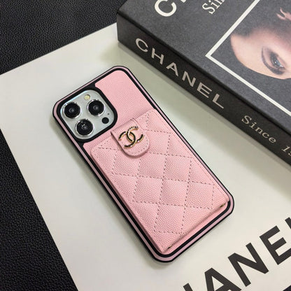 Capa de couro CC Crossbody para iPhone