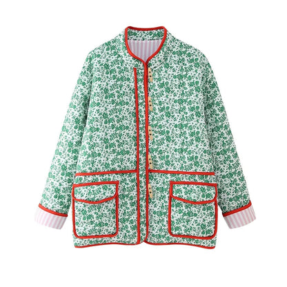 Jaqueta Patchwork Estampa Floral Colorida