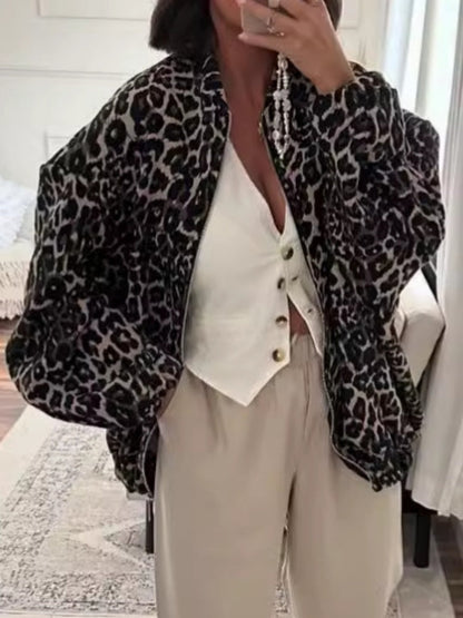 Jaqueta Casual Animal Print