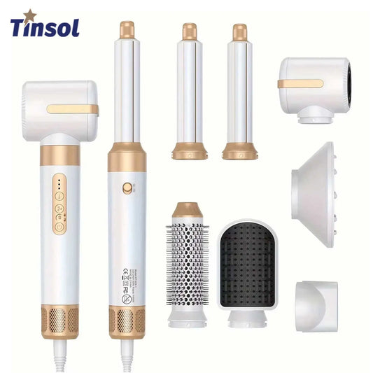 Tinsol 7 In 1 Hair Dryer Brush Brushless High Speed Hair Dryer with Diffuser Ionic Blow Dryer Hot Air Styling Comb Hair Curler