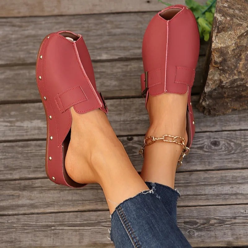 Serelina Buckle Slides