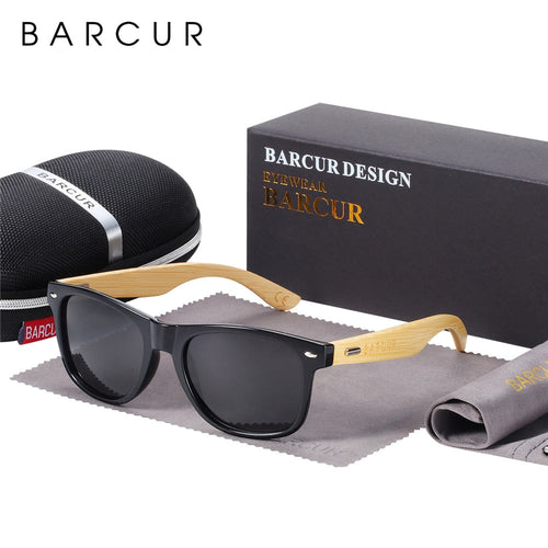 Óculos de sol polarizados de bambu polarizados de barcur homens homens de sol de madeira, mulheres, marca original, óculos de madeira Oculos de Sol Masculino