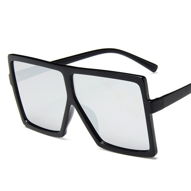 Óculos de sol de grandes dimensões de plástico designers de marca quadrada Big Frame Sunglasses para fêmeas UV400 Sun Glasses masculino Oculos Masculino