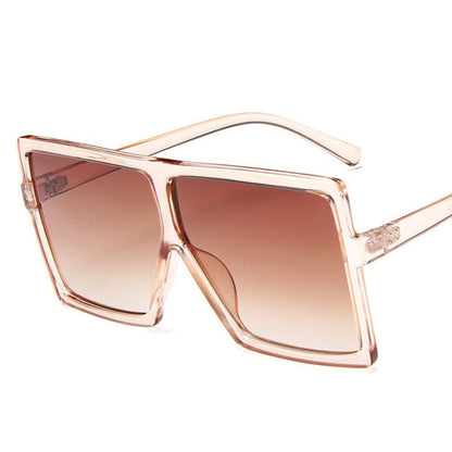 Óculos de sol de grandes dimensões de plástico designers de marca quadrada Big Frame Sunglasses para fêmeas UV400 Sun Glasses masculino Oculos Masculino