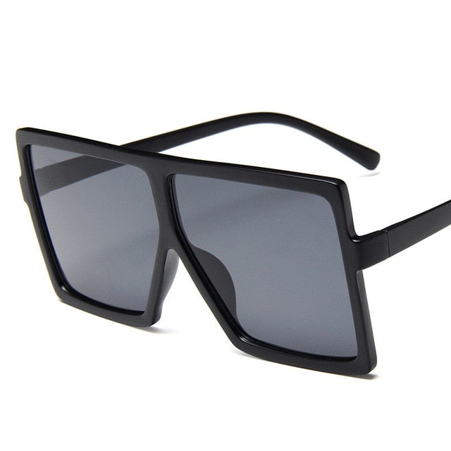 Óculos de sol de grandes dimensões de plástico designers de marca quadrada Big Frame Sunglasses para fêmeas UV400 Sun Glasses masculino Oculos Masculino