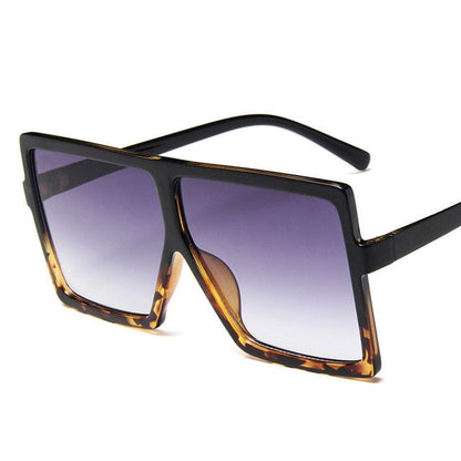 Óculos de sol de grandes dimensões de plástico designers de marca quadrada Big Frame Sunglasses para fêmeas UV400 Sun Glasses masculino Oculos Masculino