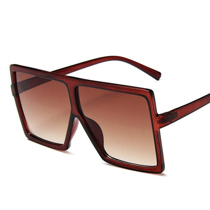 Óculos de sol de grandes dimensões de plástico designers de marca quadrada Big Frame Sunglasses para fêmeas UV400 Sun Glasses masculino Oculos Masculino