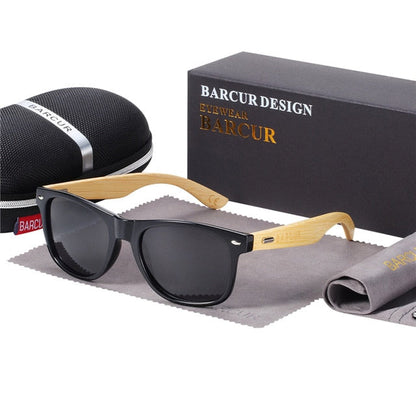 Óculos de sol polarizados de bambu polarizados de barcur homens homens de sol de madeira, mulheres, marca original, óculos de madeira Oculos de Sol Masculino