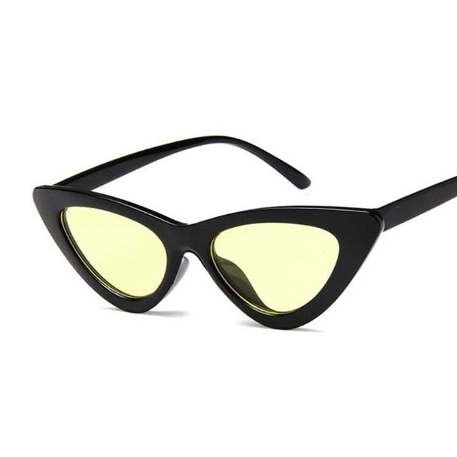 Novos óculos de sol retro moda feminina designer de marca vintage olho de gato preto de sol branco óculos feminino uv400 oculos