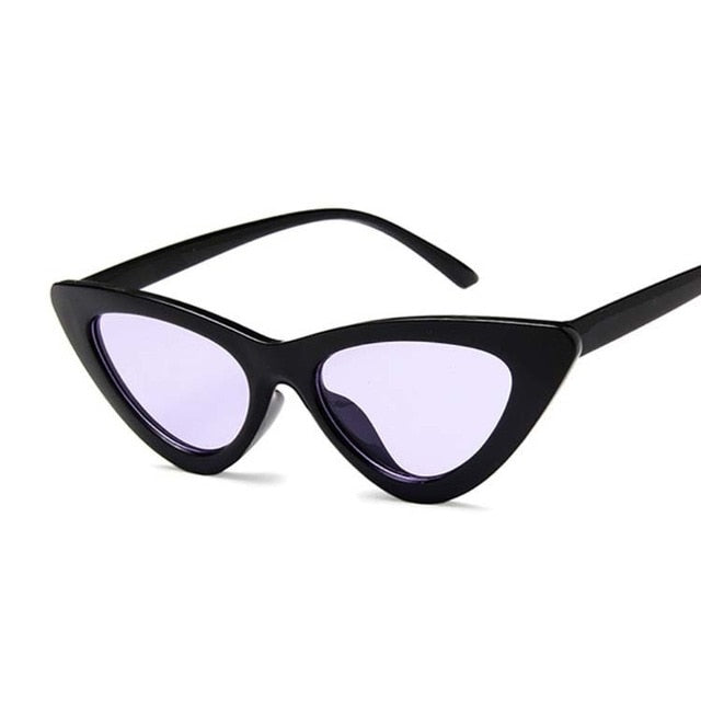 Novos óculos de sol retro moda feminina designer de marca vintage olho de gato preto de sol branco óculos feminino uv400 oculos