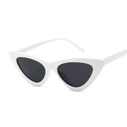 Novos óculos de sol retro moda feminina designer de marca vintage olho de gato preto de sol branco óculos feminino uv400 oculos