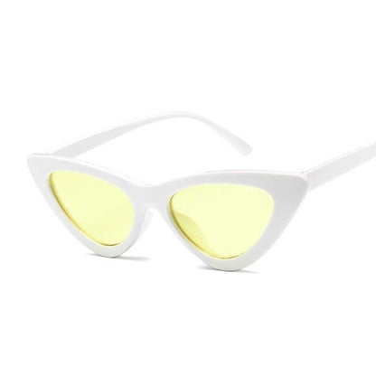Novos óculos de sol retro moda feminina designer de marca vintage olho de gato preto de sol branco óculos feminino uv400 oculos