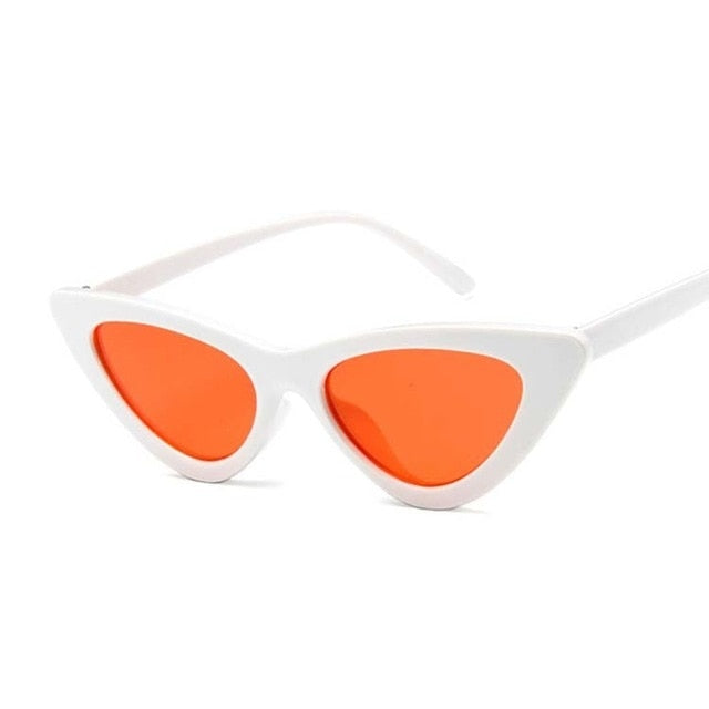 Novos óculos de sol retro moda feminina designer de marca vintage olho de gato preto de sol branco óculos feminino uv400 oculos