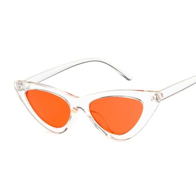 Novos óculos de sol retro moda feminina designer de marca vintage olho de gato preto de sol branco óculos feminino uv400 oculos