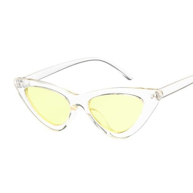Novos óculos de sol retro moda feminina designer de marca vintage olho de gato preto de sol branco óculos feminino uv400 oculos