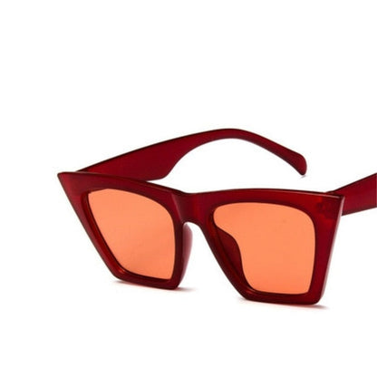 Óculos de sol de novos óculos quadrados de óculos de gato personalizados Óculos de sol coloridos tendência de óculos de sol versáteis UV400 Cortina