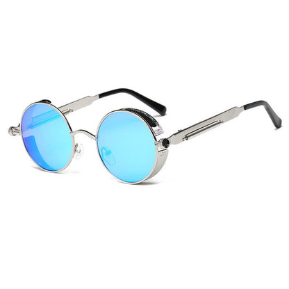 Sunglasses unissex   Metal Round Steampunk Designer Retro Frame Retro Frame Vintage de alta qualidade UV400
