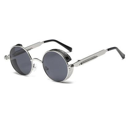 Sunglasses unissex   Metal Round Steampunk Designer Retro Frame Retro Frame Vintage de alta qualidade UV400