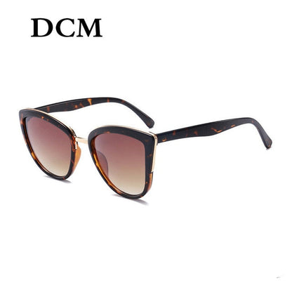 Óculos de sol cateye dcm feminino glasses vintage Óculos retrô olho de sol dos óculos femininos oleosos femininos uv400