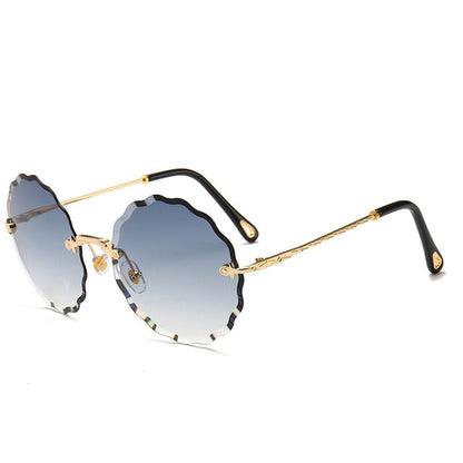 Óculos de sol redondos de luxo feminino designer de marca oriba