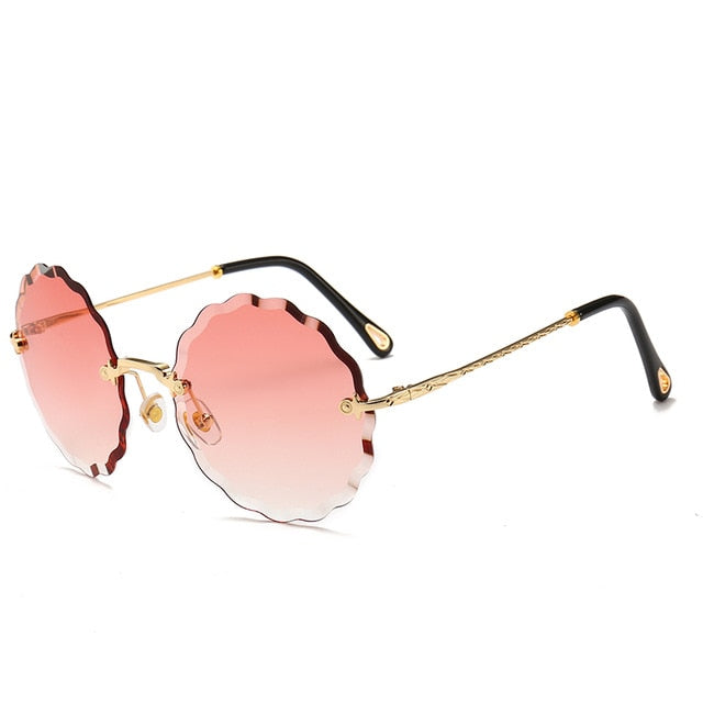 Óculos de sol redondos de luxo feminino designer de marca oriba