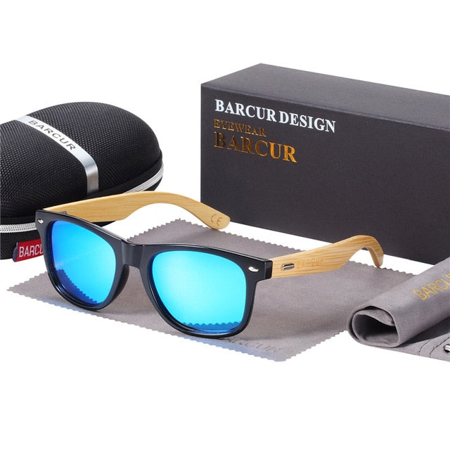 Óculos de sol polarizados de bambu polarizados de barcur homens homens de sol de madeira, mulheres, marca original, óculos de madeira Oculos de Sol Masculino