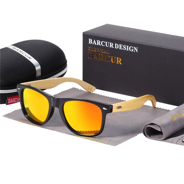 Óculos de sol polarizados de bambu polarizados de barcur homens homens de sol de madeira, mulheres, marca original, óculos de madeira Oculos de Sol Masculino