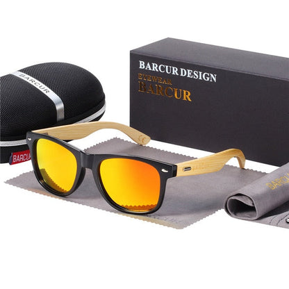 Óculos de sol polarizados de bambu polarizados de barcur homens homens de sol de madeira, mulheres, marca original, óculos de madeira Oculos de Sol Masculino