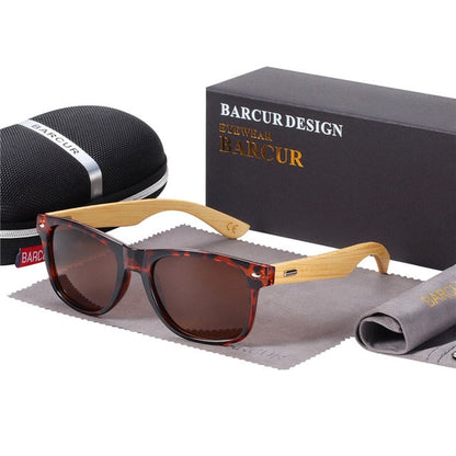 Óculos de sol polarizados de bambu polarizados de barcur homens homens de sol de madeira, mulheres, marca original, óculos de madeira Oculos de Sol Masculino
