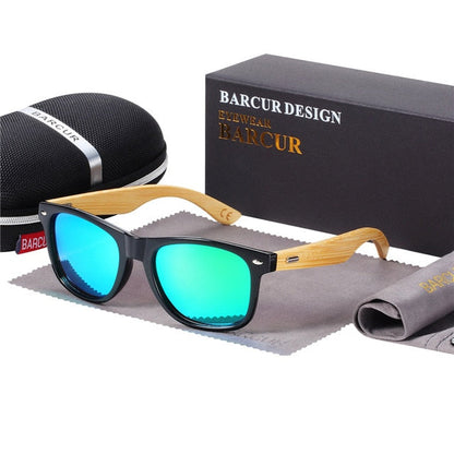 Óculos de sol polarizados de bambu polarizados de barcur homens homens de sol de madeira, mulheres, marca original, óculos de madeira Oculos de Sol Masculino