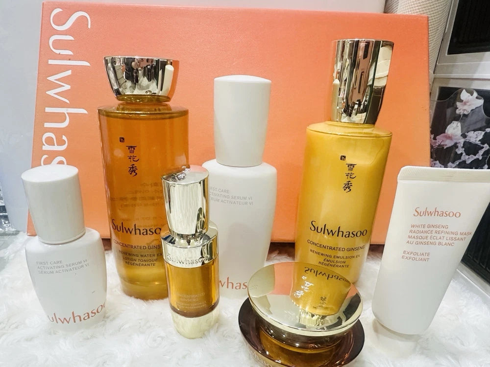 Kit Rejuvenescedor Concentrado de Ginseng Sulwhasoo (3 itens) Antirrugas K-Beauty
