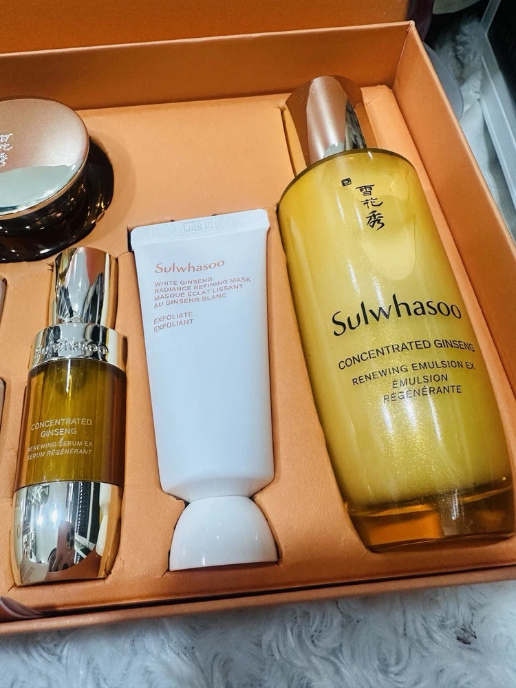 Kit Rejuvenescedor Concentrado de Ginseng Sulwhasoo (3 itens) Antirrugas K-Beauty